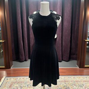 Speechless Black‎ Velvet Lace Shoulder Dress Cocktail Party Gothic Coquette SZ 3